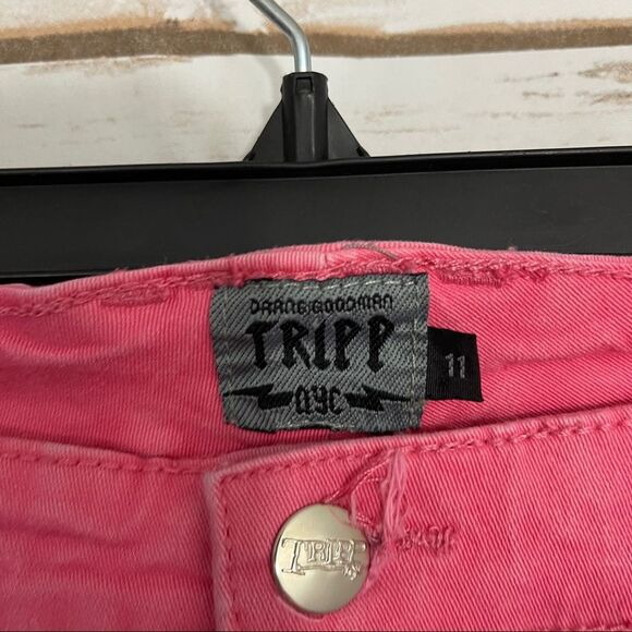 Tripp NYC Pink Goth Skinny Pants 90s Y2K Punk - Picture 2 of 6